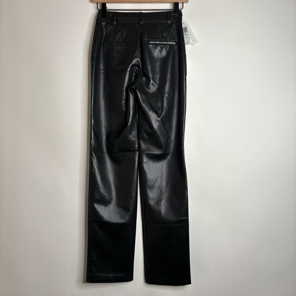 Aritzia Babaton Command Cropped Pant Mid-rise Vegan Leather pants size 00 - Picture 7 of 12